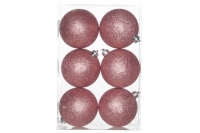 Kerstballen onbreekbaar set 6 stuks (diverse kleuren)